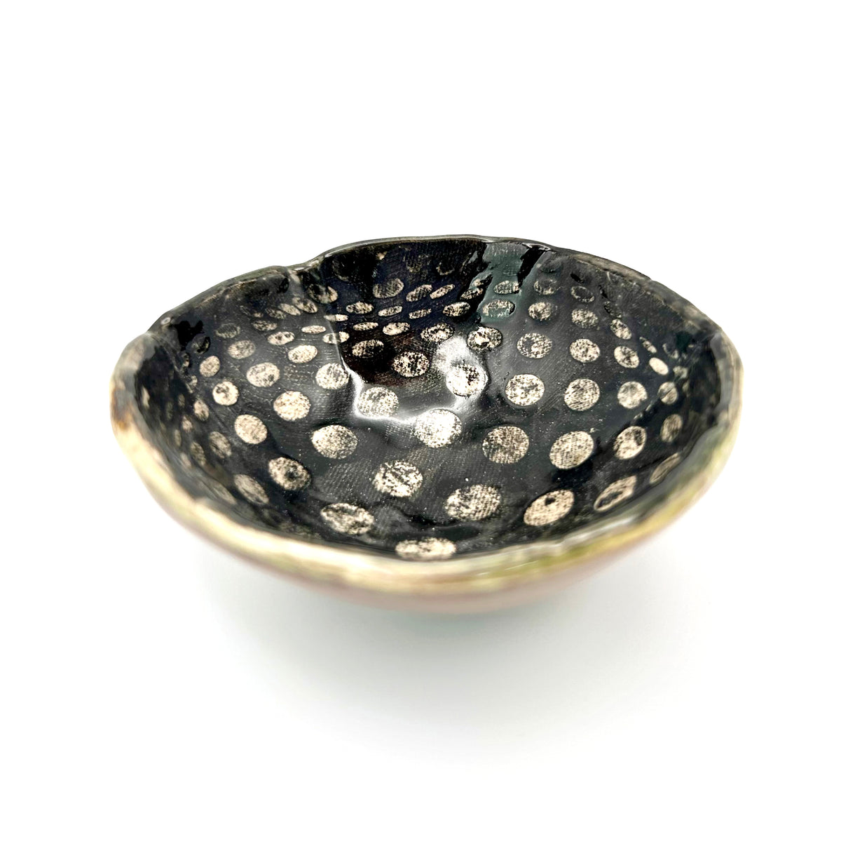 White Polka Dot Trinket/Ring Dish