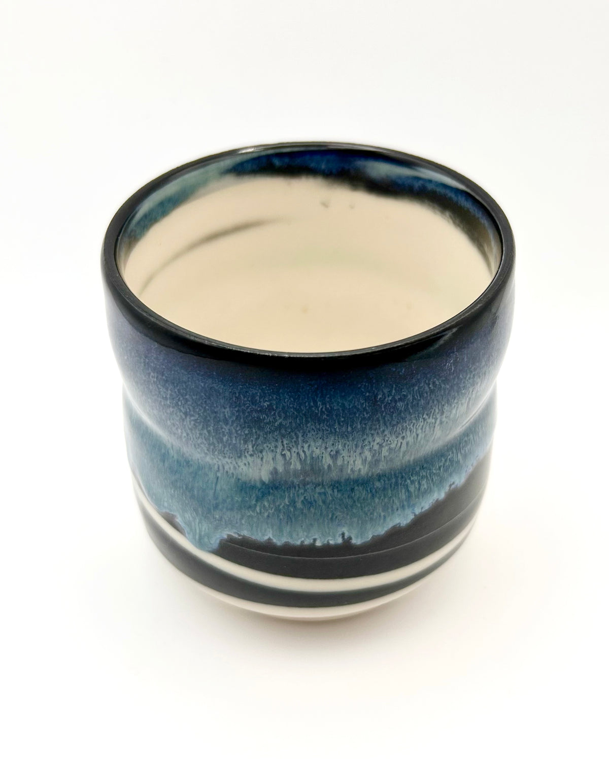 Marbled Deep Blue Ocean Swirl Cup