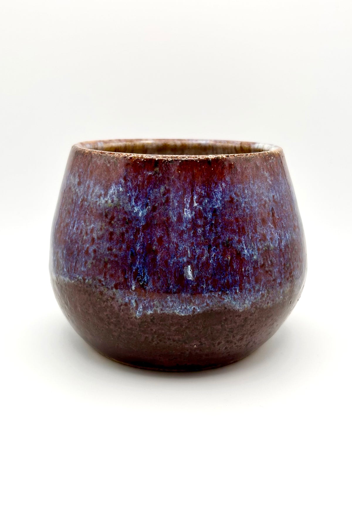 Iridescent Plum Splatter Wine Tumbler 1