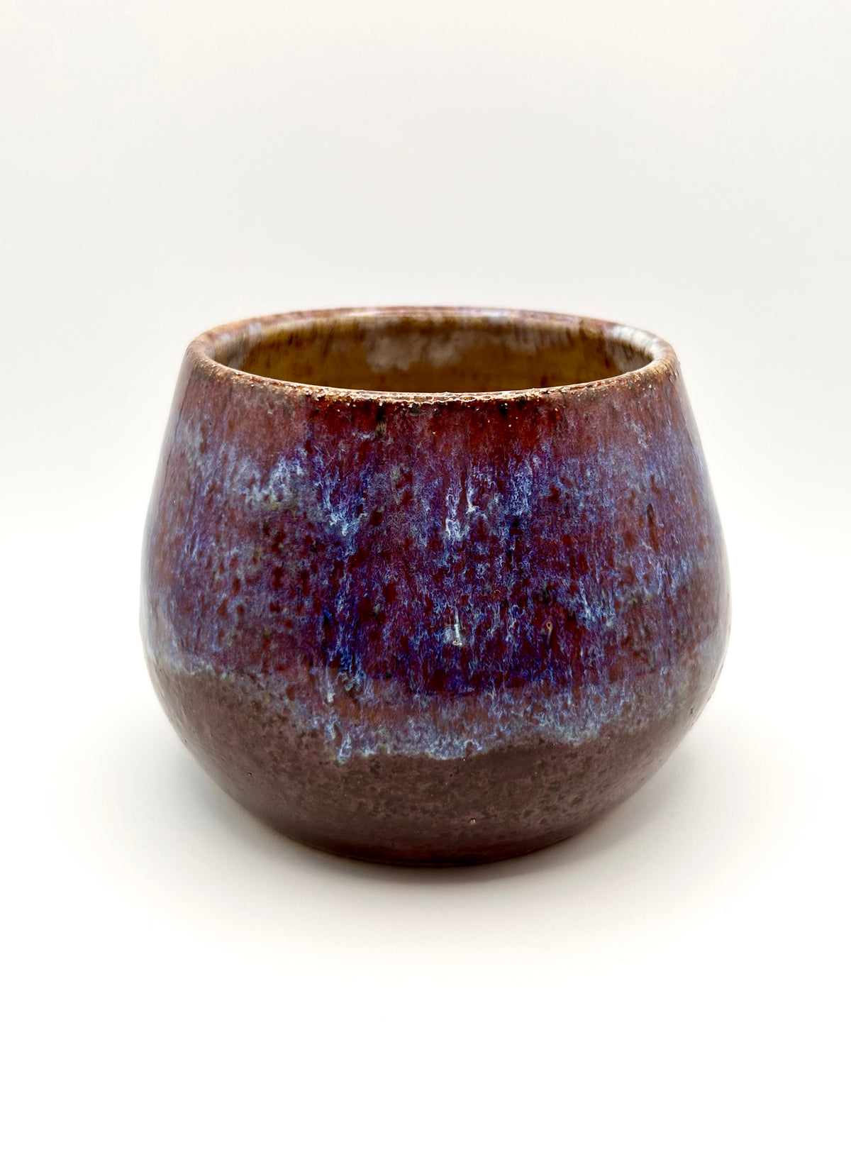 Iridescent Plum Splatter Wine Tumbler 1