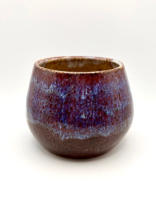 Iridescent Plum Splatter Wine Tumbler 1